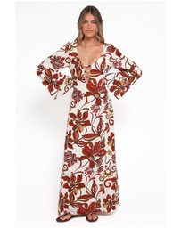 Petal & Pup - Inala Maxi Dress - Brown Floral