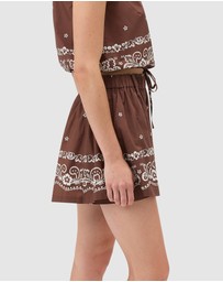 Oroton - Floral Bandana Shorts