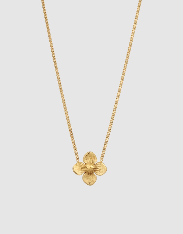 Elli Jewelry - Necklace Pearl Flower 925 Sterling Silver Gold-Plated