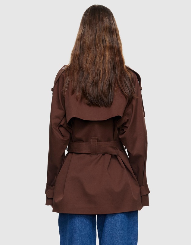 Lioness - Blanc Cropped Trench Coat - ICONIC EXCLUSIVE