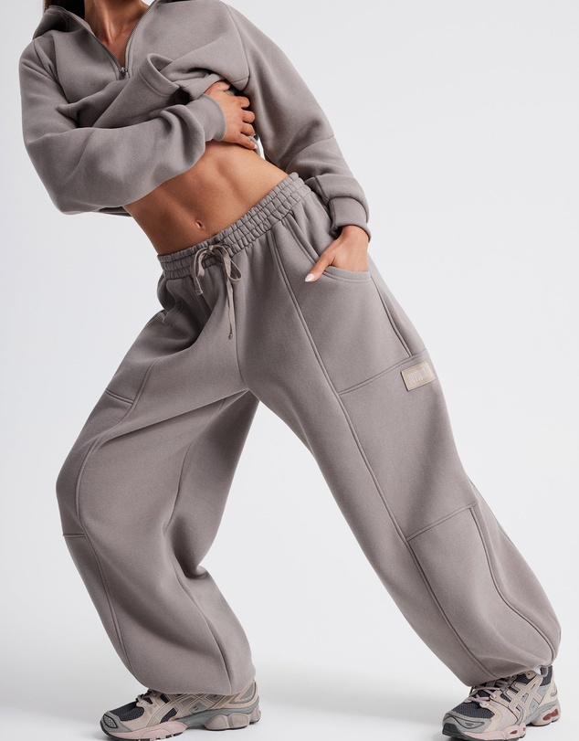 Upstate - Plush Barrel Track Pant - Cinder