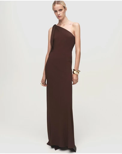 M.N.G - Asymmetrical Dress With Knot Strap