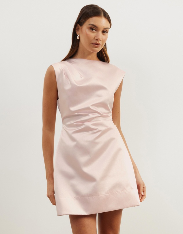 Atmos&Here - Rosie Structured Satin Mini Dress