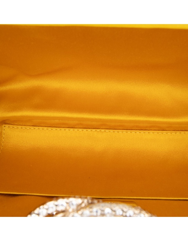 Pre-Loved by Azura Reborn - Pre-Loved Satin Crystal Camellia Evening Frame Clutch