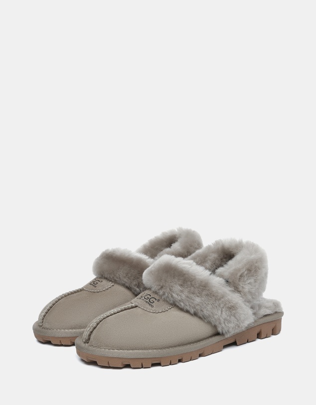 EVERAU - Australian Shepherd Ugg Waffle Fluffy Double Faced Sheepskin Upper House Shoes