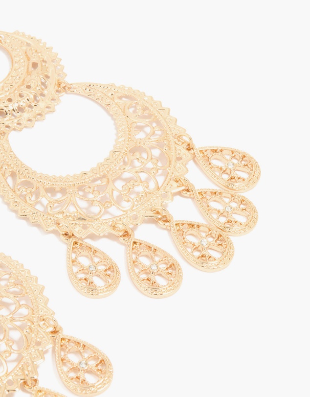 Lovisa - Gold Textured Drop Earrings