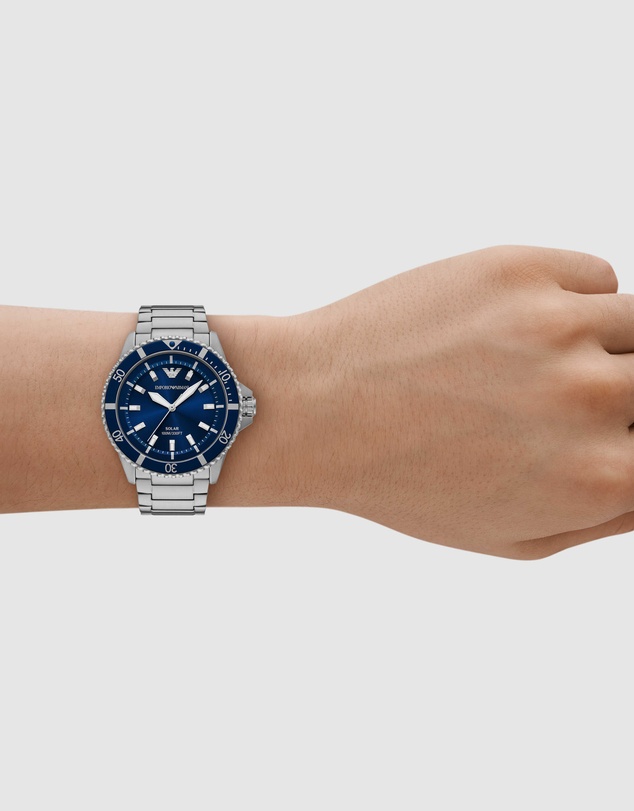 Emporio Armani - Silver Tone Analogue Watch