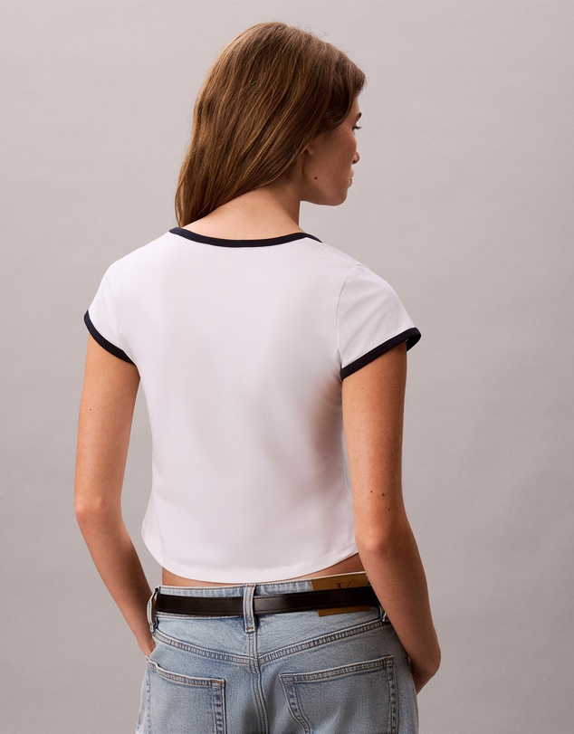 Calvin Klein Jeans - Monologo Scoopneck Baby Tee