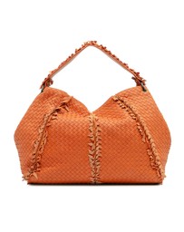 Pre-Loved by Azura Reborn - Pre-Loved Large Nappa Intrecciato Franges Hobo