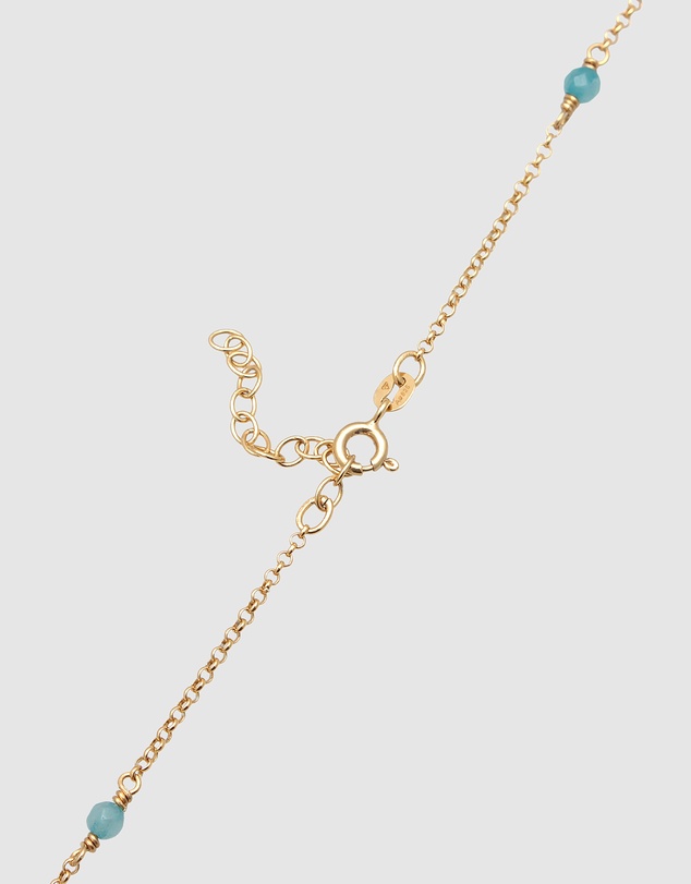 Elli Jewelry - Multicolour Agate Bead Choker Necklace in Gold-Plated 925 Silver