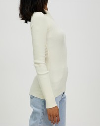 White By FTL - Pansy Rib Top