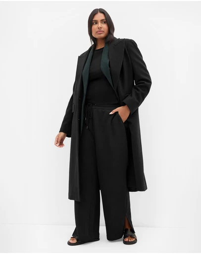 City Chic - Keira Longline Melton Coat