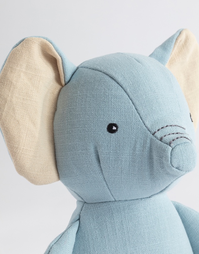 Living Textiles - Small Linen Animal - Eddie the Elephant