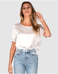CAMIXA - Teena Satin Silk T-shirt