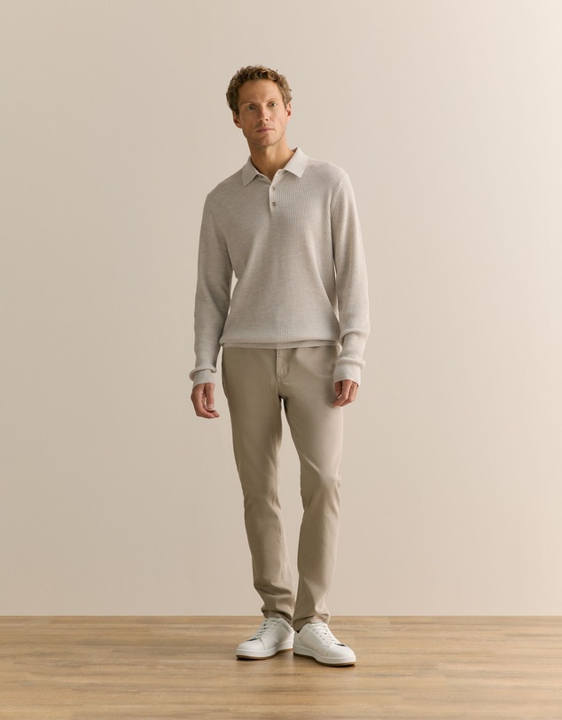 Trenery - Garment Dyed Cotton Five Pocket Pant in Pale Grey