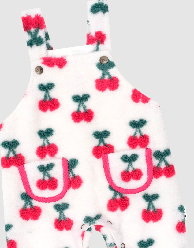 Huxbaby - Very Cherry Sherpa Overalls - Babies-Kids