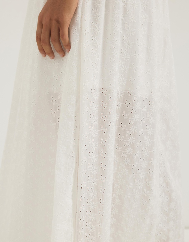 Atmos&Here - Luci Broderie Long Midi Skirt