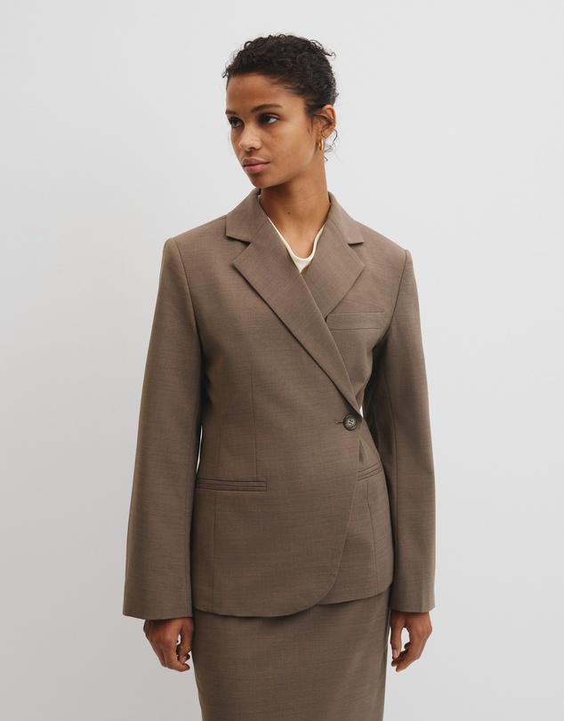 Country Road - Wool Blend Cross Over Blazer