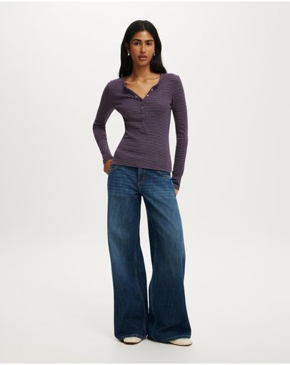Lisa Stripe Velvet Currant