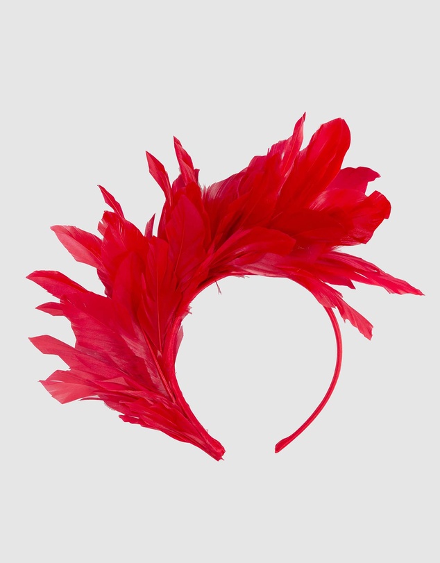 Max Alexander - Modern Red Racing Fascinator