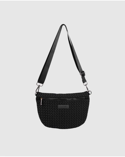 Chuchka - Woven Neoprene Belt Bag Black