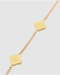 Elli Jewelry - Bracelet Cloverleaf Symbol 925 Sterling Silver Gold-Plated