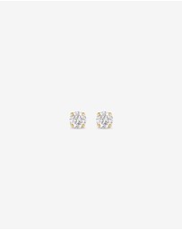 Michael Hill - 0.15 Carat TW Diamond Round Brilliant Mini Solitaire Stud Earrings in 10kt Yellow Gold
