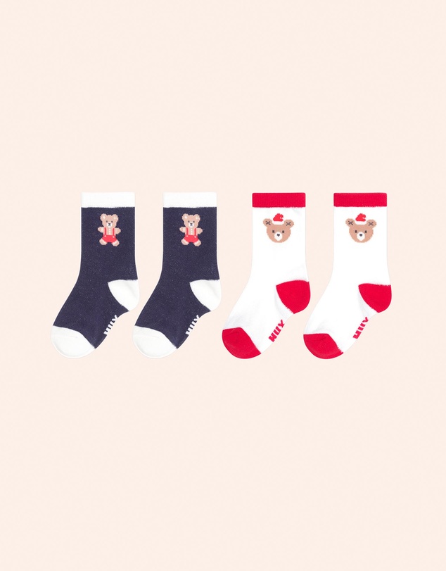 Huxbaby - 2-Pack Festive Christmas Socks - Babies-Kids