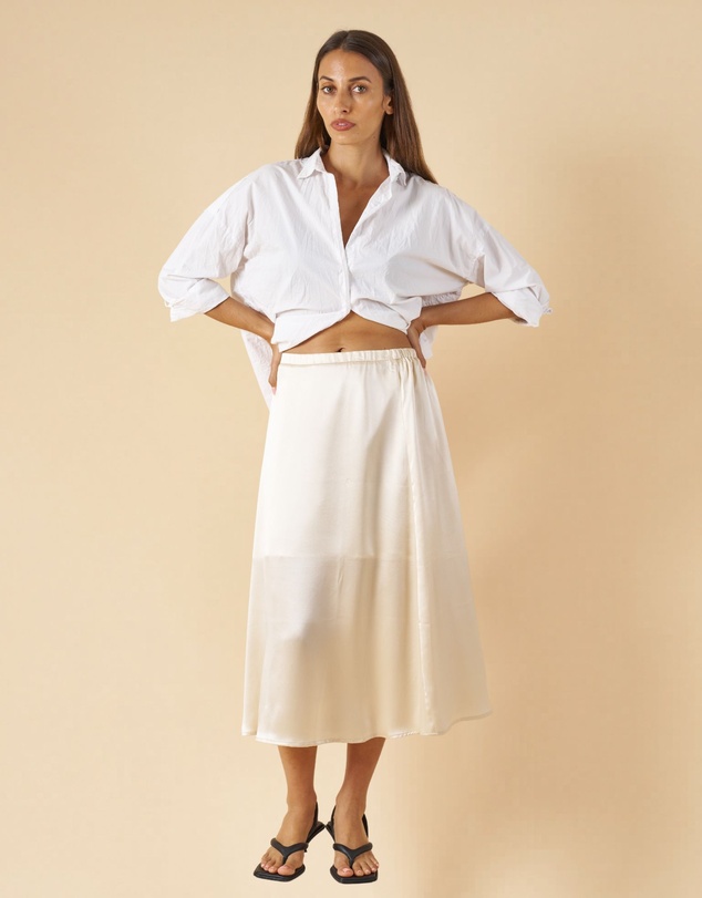 CAMIXA - Maddie Silk Midi Skirt