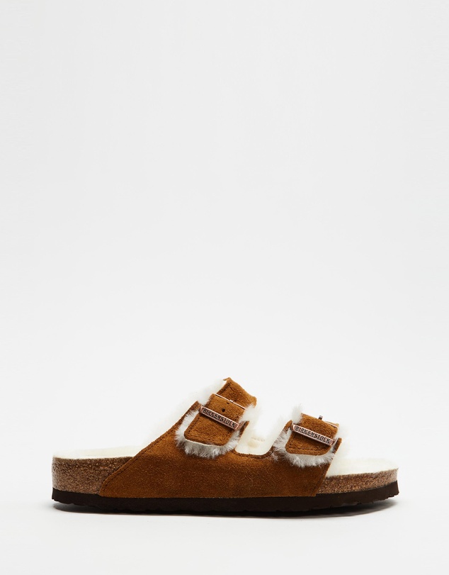 Birkenstock - Arizona Shearling Suede Leather Regular - Women's