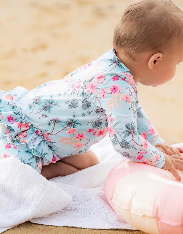 Minihaha - Milana Blue LS Rash Suit - Babies-Kids