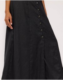 AERE - Rosa Linen Halter Midi Dress