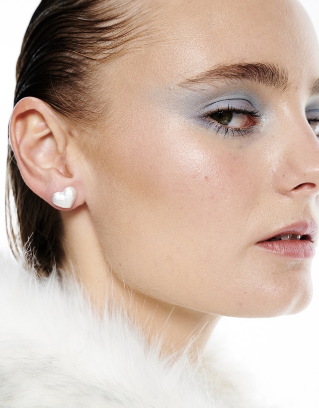 Sunday Stephens - Frosted Heart Earring