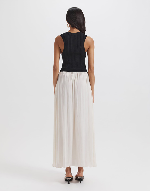 SABA - Lillian Mixed Media Midi Dress