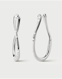 PDPAOLA - Air Silver Hoop Earrings
