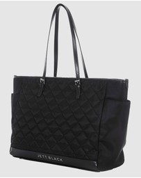 JETT BLACK - Paris Quilted Baby Bag with Change Mat