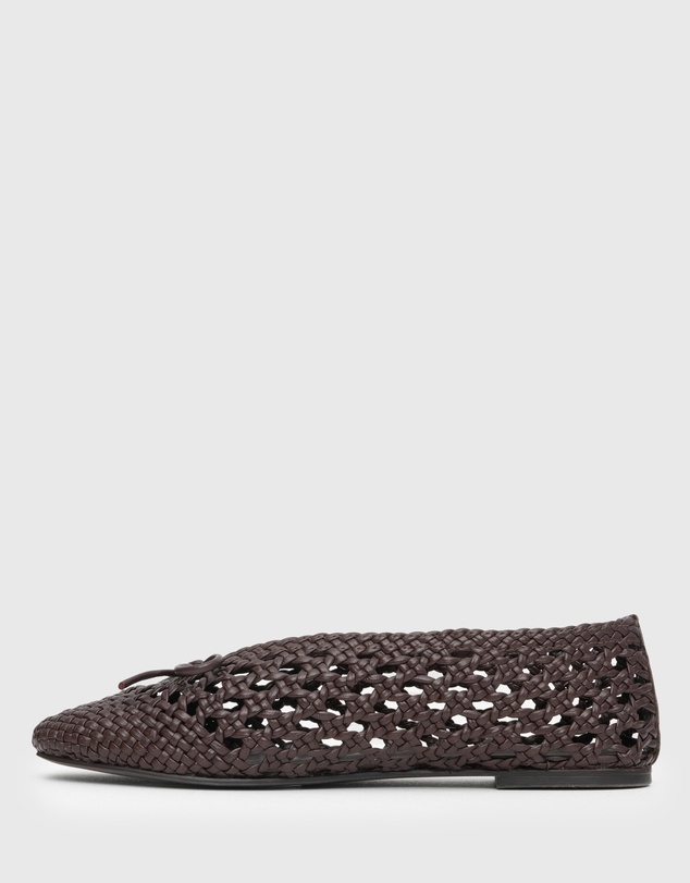 Betts - Georgia Leather Woven Ballet Flats