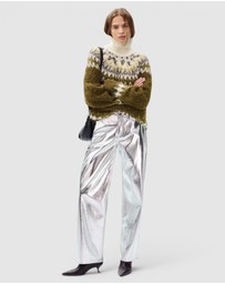 rag & bone - Logan Faux Leather Wide Leg Pants