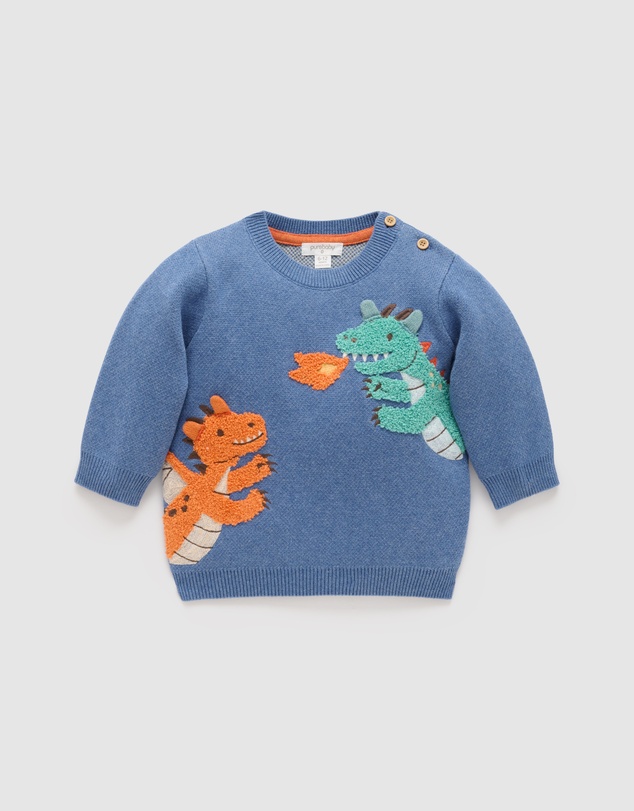 Purebaby - Dragon Friends Jumper -Kids-Babies