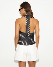 Dazie - Margaux Polka Dot Halter Top