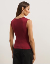 Atmos&Here - Zella Jersey Knot Tank Top