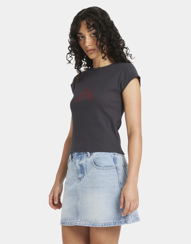 RVCA - Womens Ribbed Slim T-Shirt