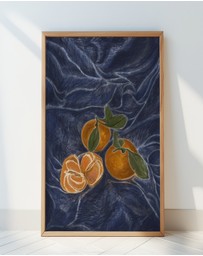 Olive et Oriel - KH Studio - The Colors Orange a Blue by Karla Hyman Art Print
