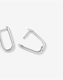 Michael Hill - Huggie Paperclip Earrings in Silver
