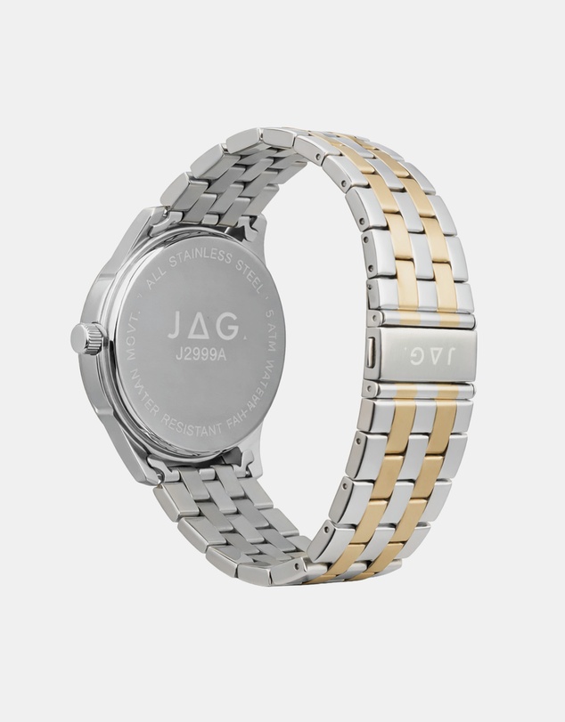 Jag - William Mens Blue Dial Ips 44mm Two-Tone Watch