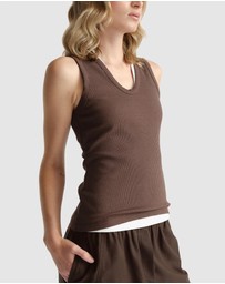Decjuba - D-Luxe Ribbed Scoop Tank