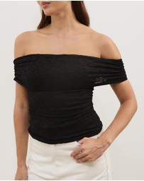 Atmos&Here - Eliza Lace Off Shoulder Top