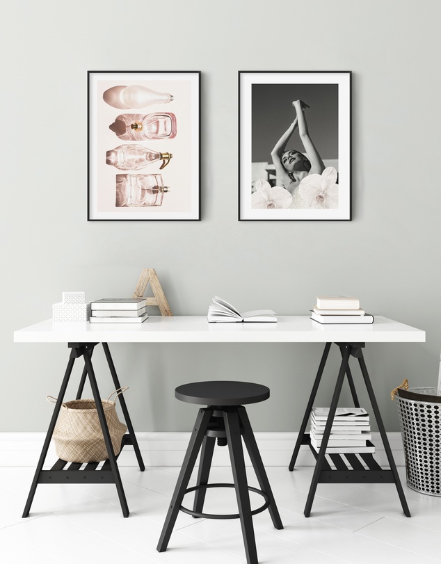 Olive et Oriel - Orchids Girl II Art Print