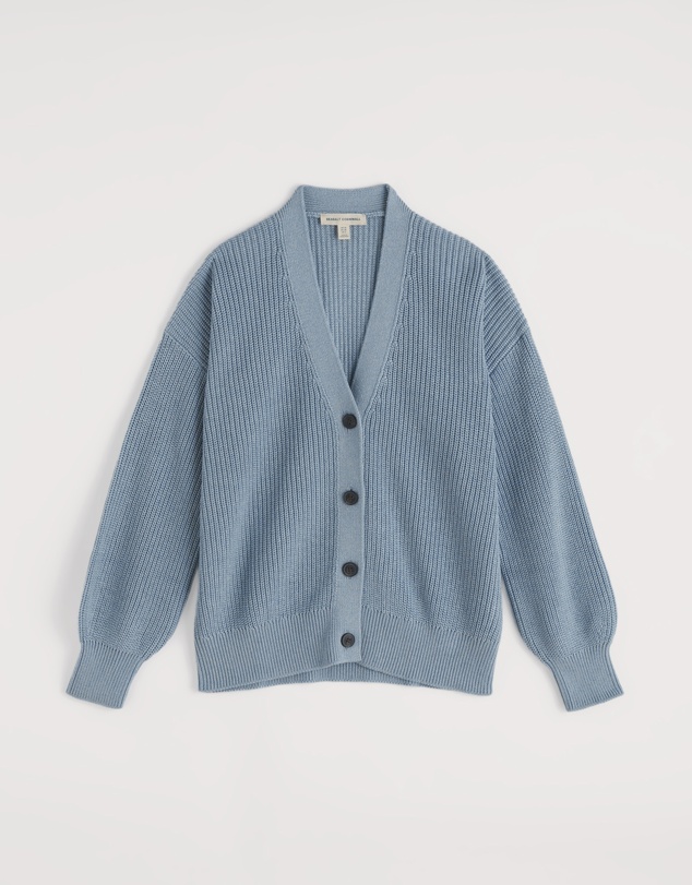 Seasalt - Seasalt Cornwall Blue Winding Creek Organic Cotton Knit Cardigan