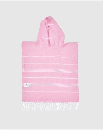 Tolu Australia - Baby Pink Kids Hooded Beach Towel